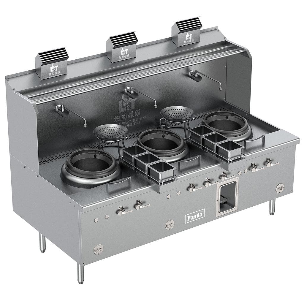 American Style Turbo Wok Range 3 Burners