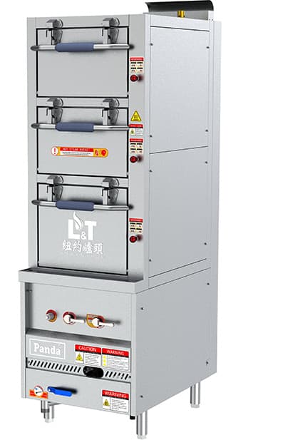 24" Super High-Speed Steaming Cabinet with 3 Compartments