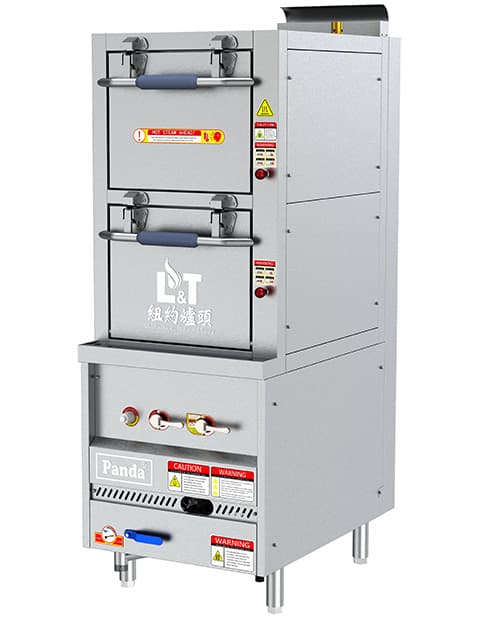 24" Super High-Speed Steaming Cabinet with 2 Compartments